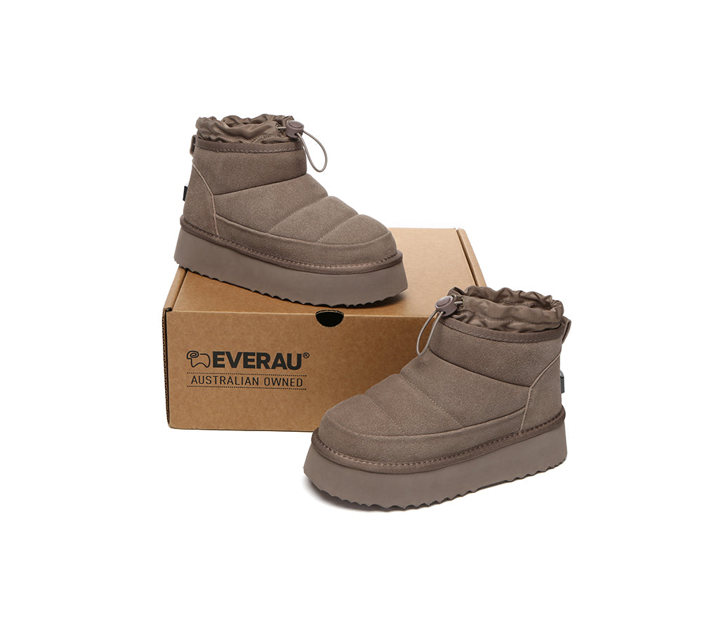 UGG EVERAU Picken Sheepskin Ankle Boots Women’s Platform Winter Style