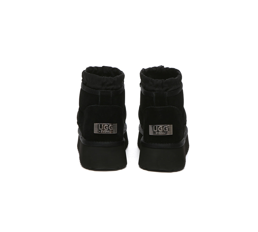 UGG EVERAU Picken Sheepskin Ankle Boots Women’s Platform Winter Style