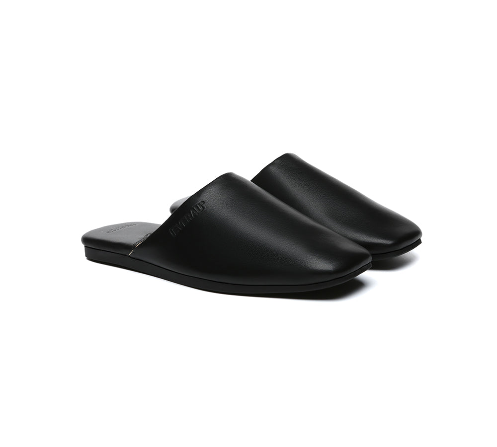 Women Slides Leather Flat Wafaa