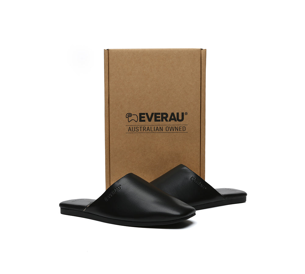 EVERAUĀ® Women Slides Leather Flat Wafaa