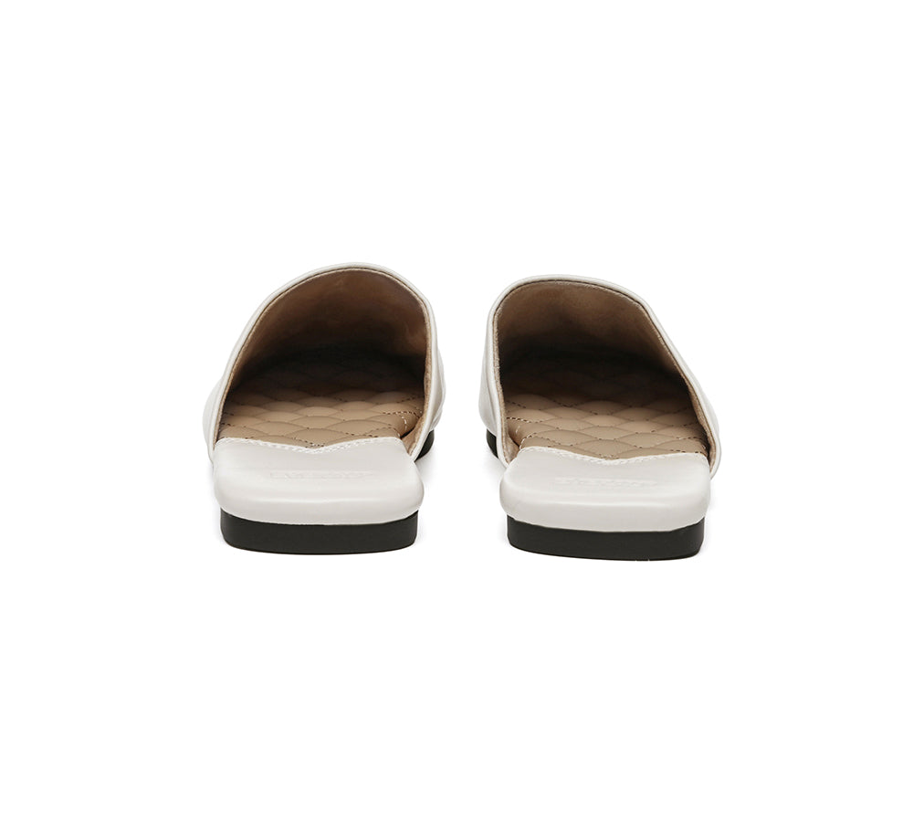 EVERAUĀ® Women Slides Leather Flat Wafaa