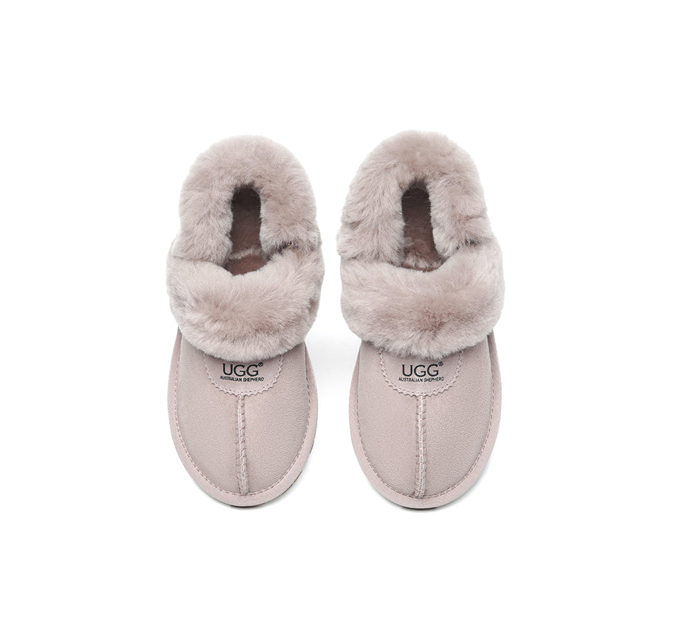 AUSTRALIAN SHEPHERD® 3-Way Style UGG Women Slippers Removable Wool Fluffy Strap Slingback Waffle UGG AUSTRALIAN SHEPHERD