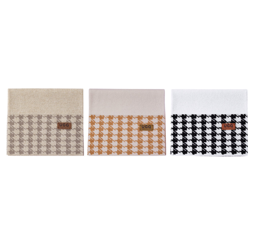 URBAN UGGยฎ 100% Cashmere Houndstooth Ultra Soft Scarf Novelle URBAN UGG