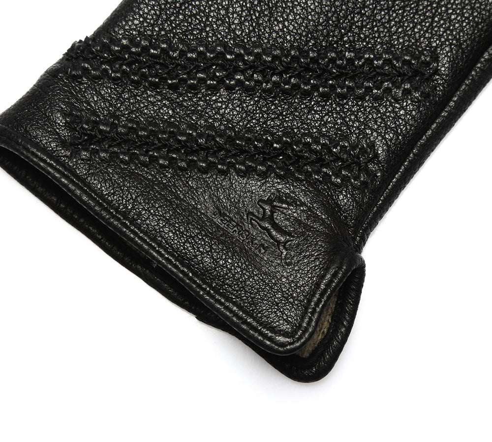 Accessories - Sheepskin Wool Ladies Leather Gloves Britney