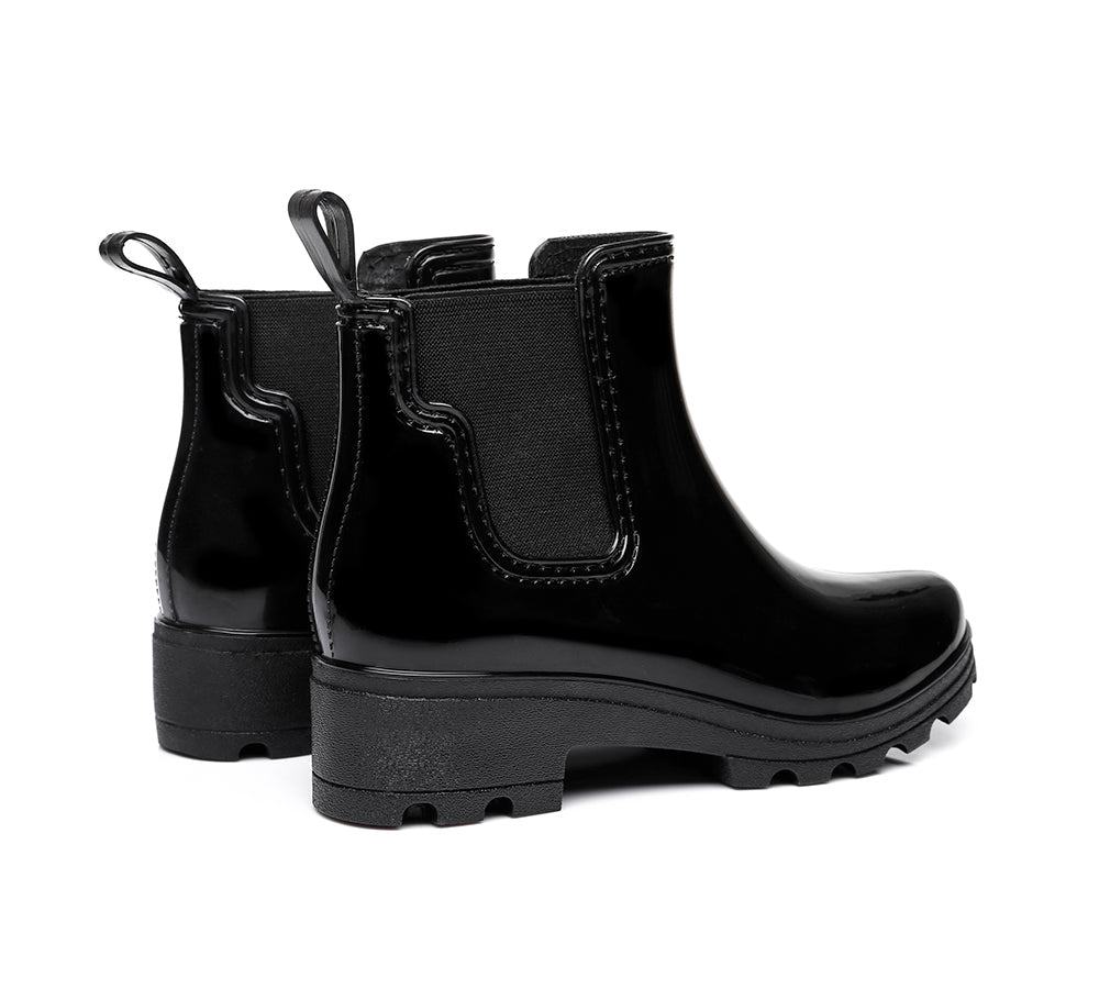 Fashion Boots - UGG Rainboots, Ankle Gumboots Women Vivily With Wool Insole