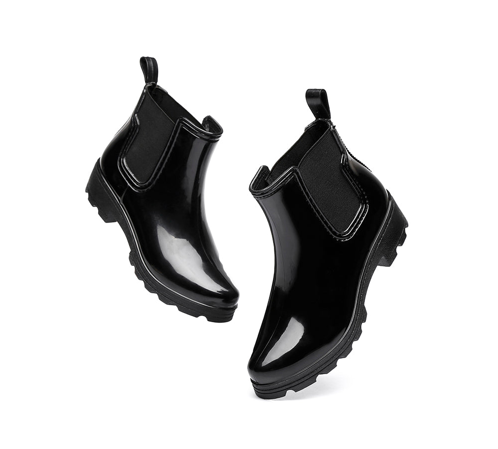 Fashion Boots - UGG Rainboots, Ankle Gumboots Women Vivily With Wool Insole