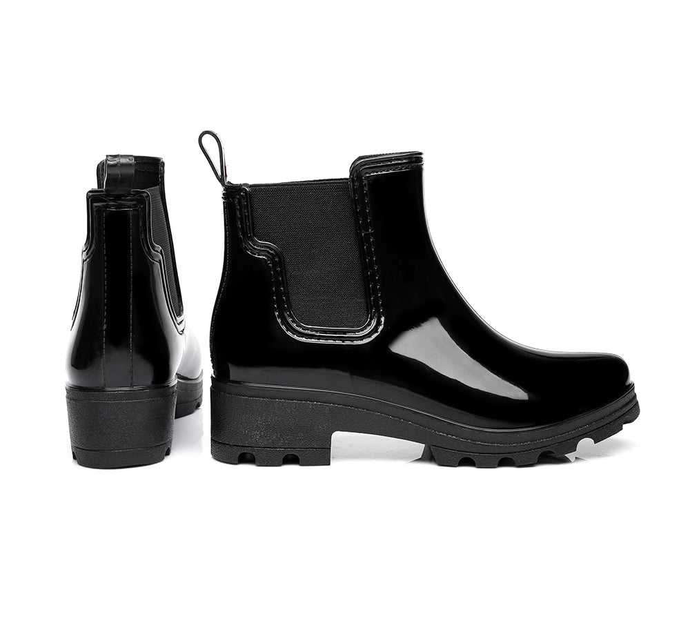 Fashion Boots - UGG Rainboots, Ankle Gumboots Women Vivily With Wool Insole
