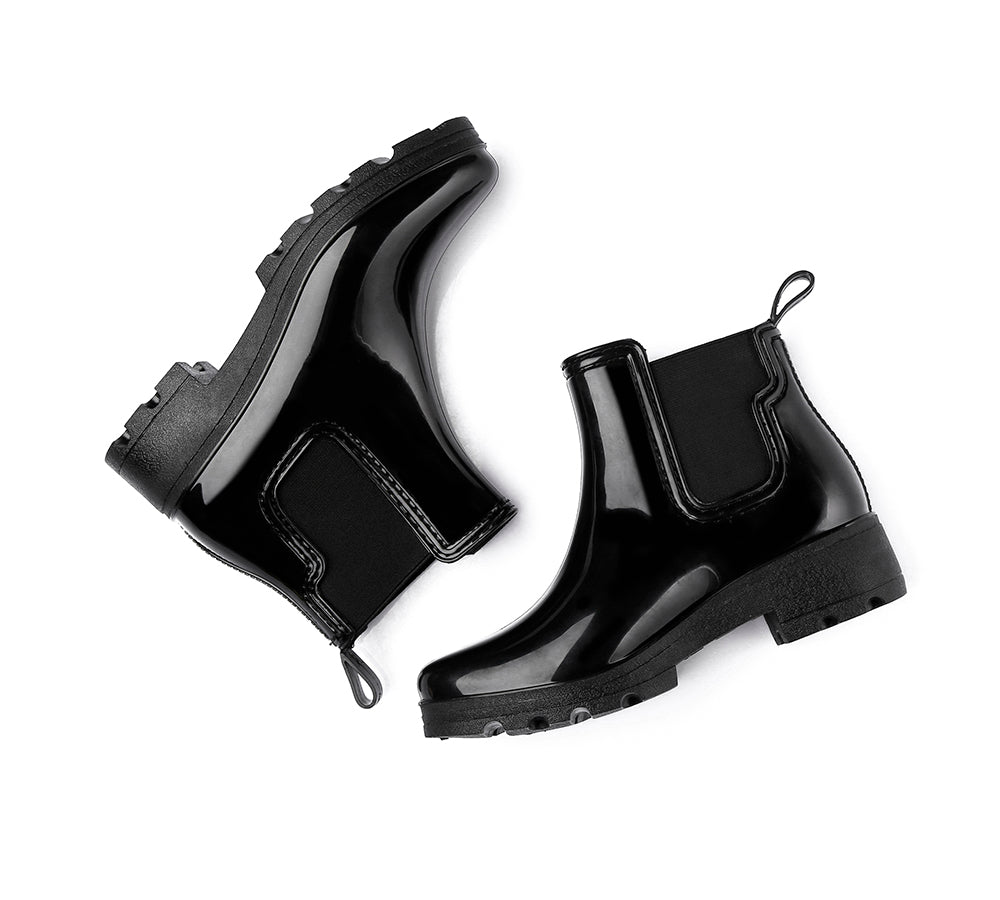 Fashion Boots - UGG Rainboots, Ankle Gumboots Women Vivily With Wool Insole