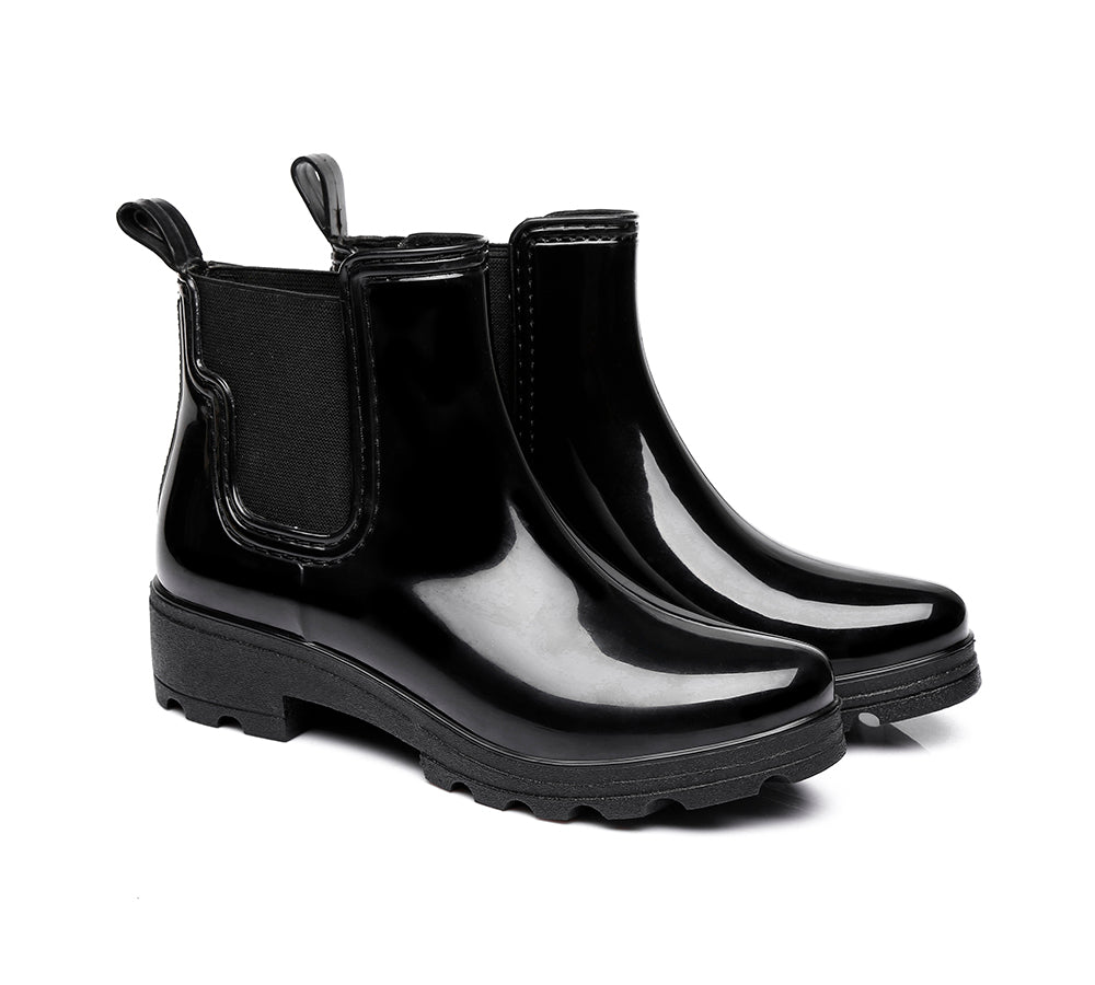 Fashion Boots - UGG Rainboots, Ankle Gumboots Women Vivily With Wool Insole