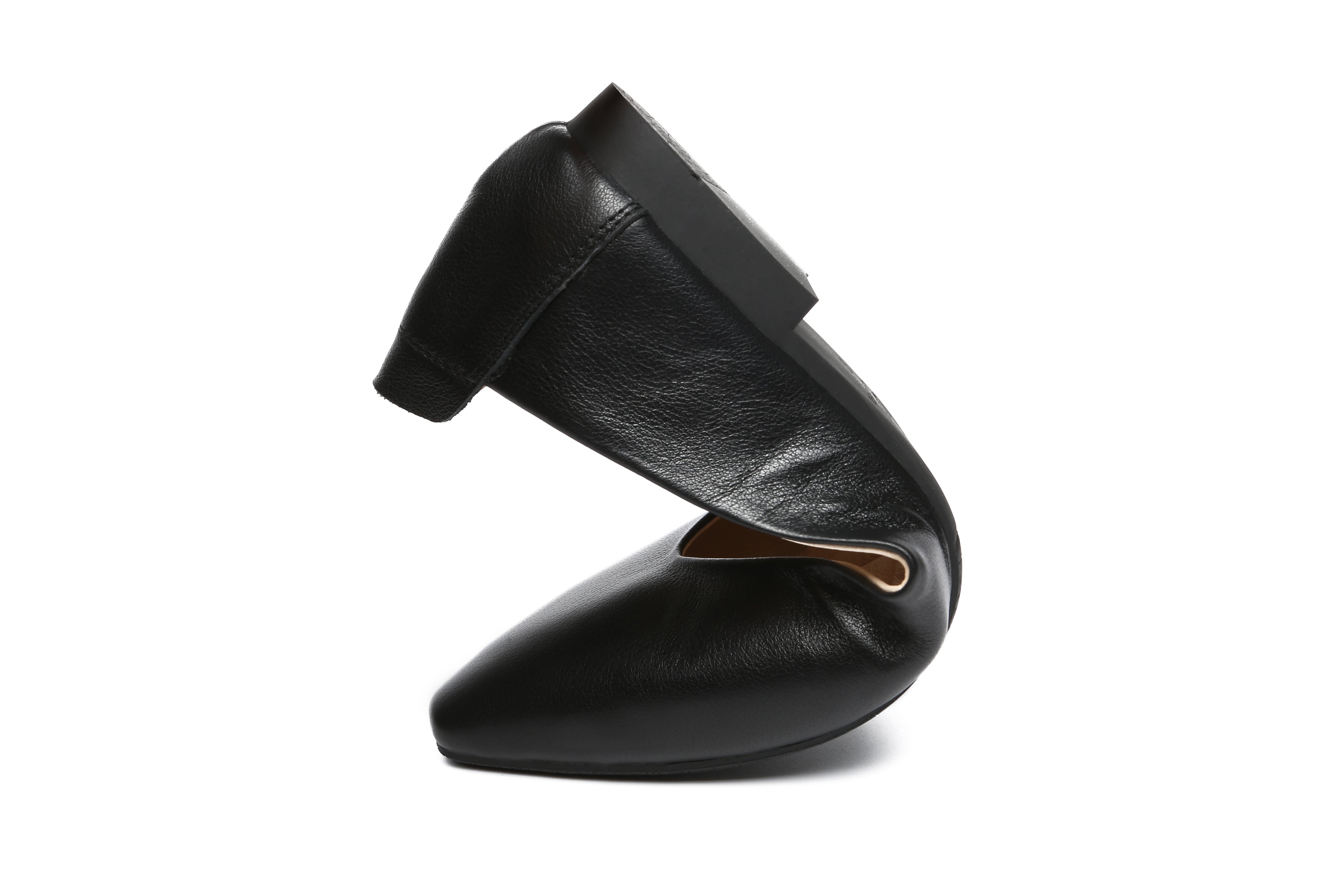 Flats - Everly Pointed Toe Ballet Leather Flats