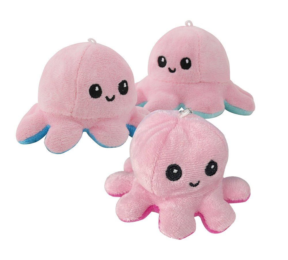 Flip Octopus Plush Key Chain Small - Pink/dark Blue - One Size - Uggoutlet