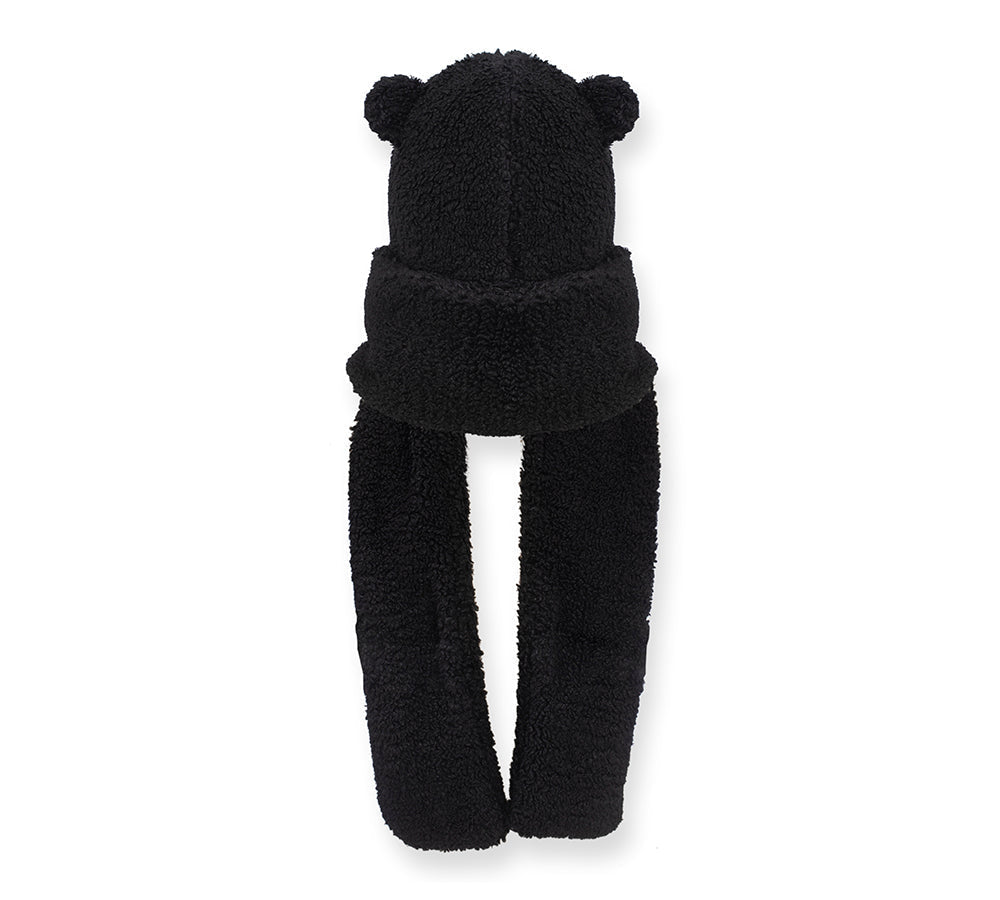 Hats - EVERAUĀ® Hat Scarf And Gloves 3 In 1 Cute Bear Plush Hat
