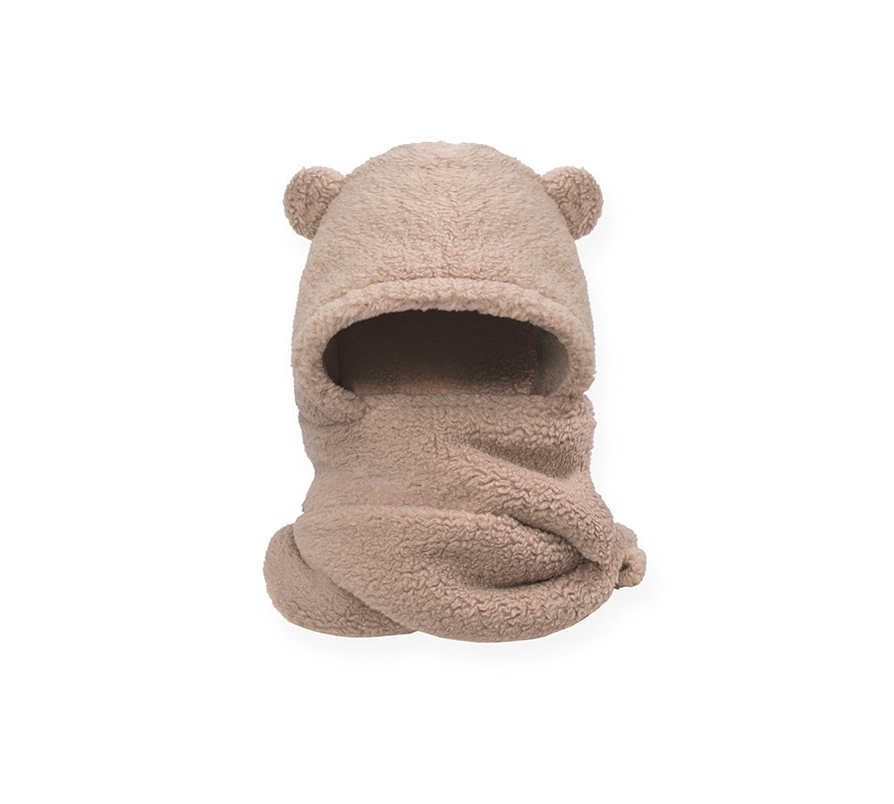 Hats - EVERAUĀ® Hat Scarf And Gloves 3 In 1 Cute Bear Plush Hat