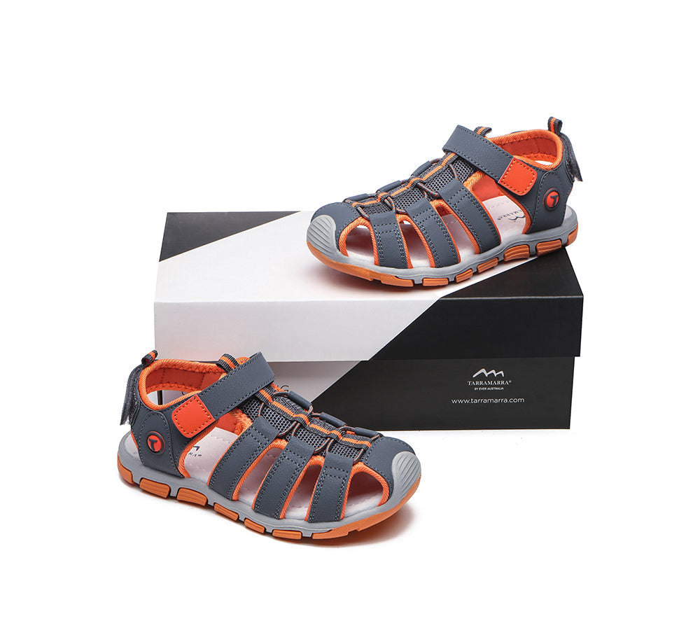Kids Shoes - Kids Hook And Loop Roma Sporty Kids Sandals