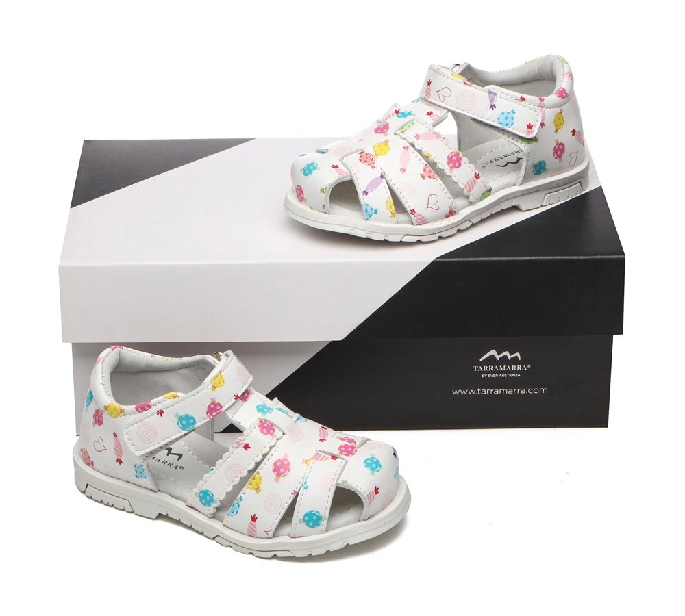 Kids Shoes - Kids Hoop And Loop Roma Candy Girls Sandals