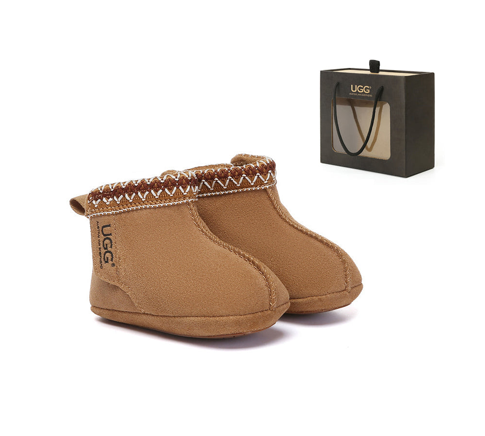 AUSTRALIAN SHEPHERDยฎ UGG Boots Kids Sheepskin Wool Gift Set Barney UGG AUSTRALIAN SHEPHERD