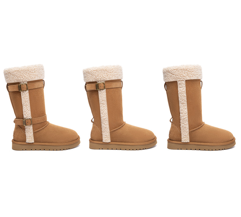 AUSTRALIAN SHEPHERDยฎ UGG Boots Women Sheepskin Wool Tall Nordel UGG AUSTRALIAN SHEPHERD