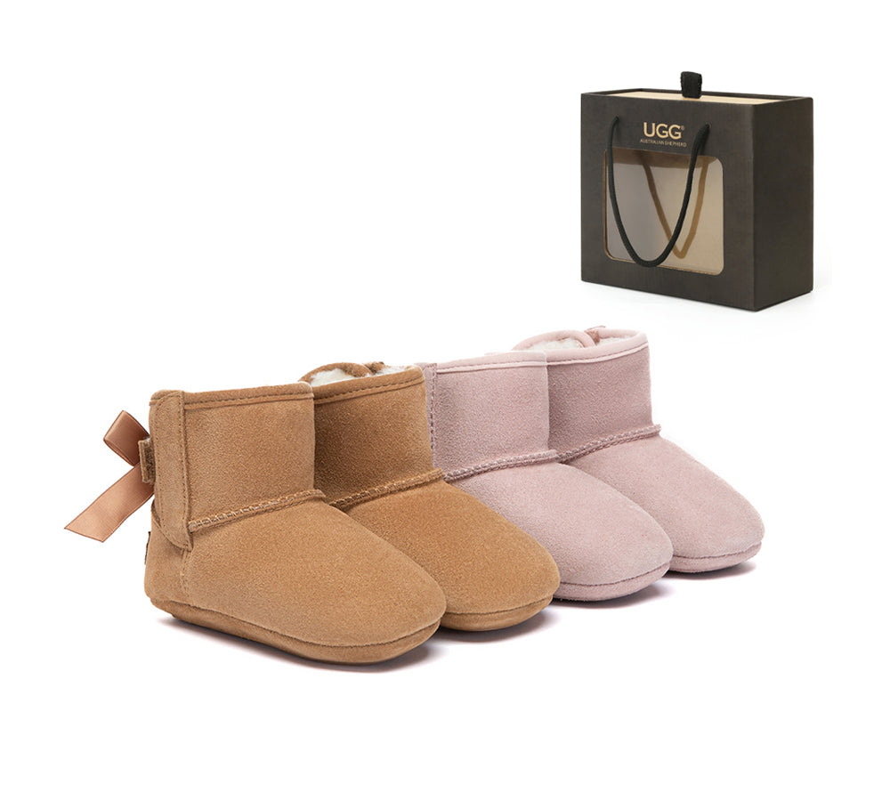 AUSTRALIAN SHEPHERD® UGG Boots Baby Booties Back Bow Gift Set Ribelle UGG AUSTRALIAN SHEPHERD