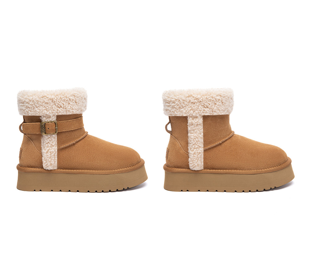 UGG Boots Women Shearling Platform Mini Nordel