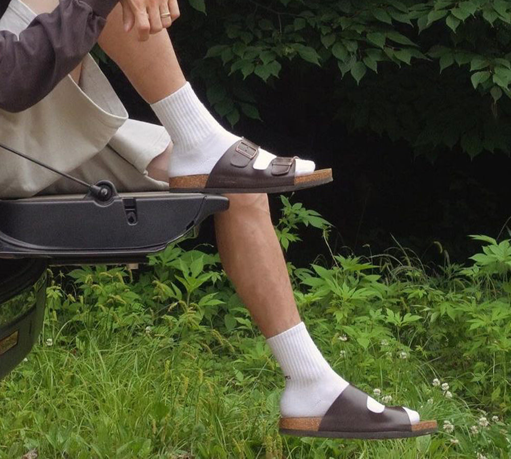 Men Adjustable Strap Embossed Summer Beach Large Size Mick Sandal Slides