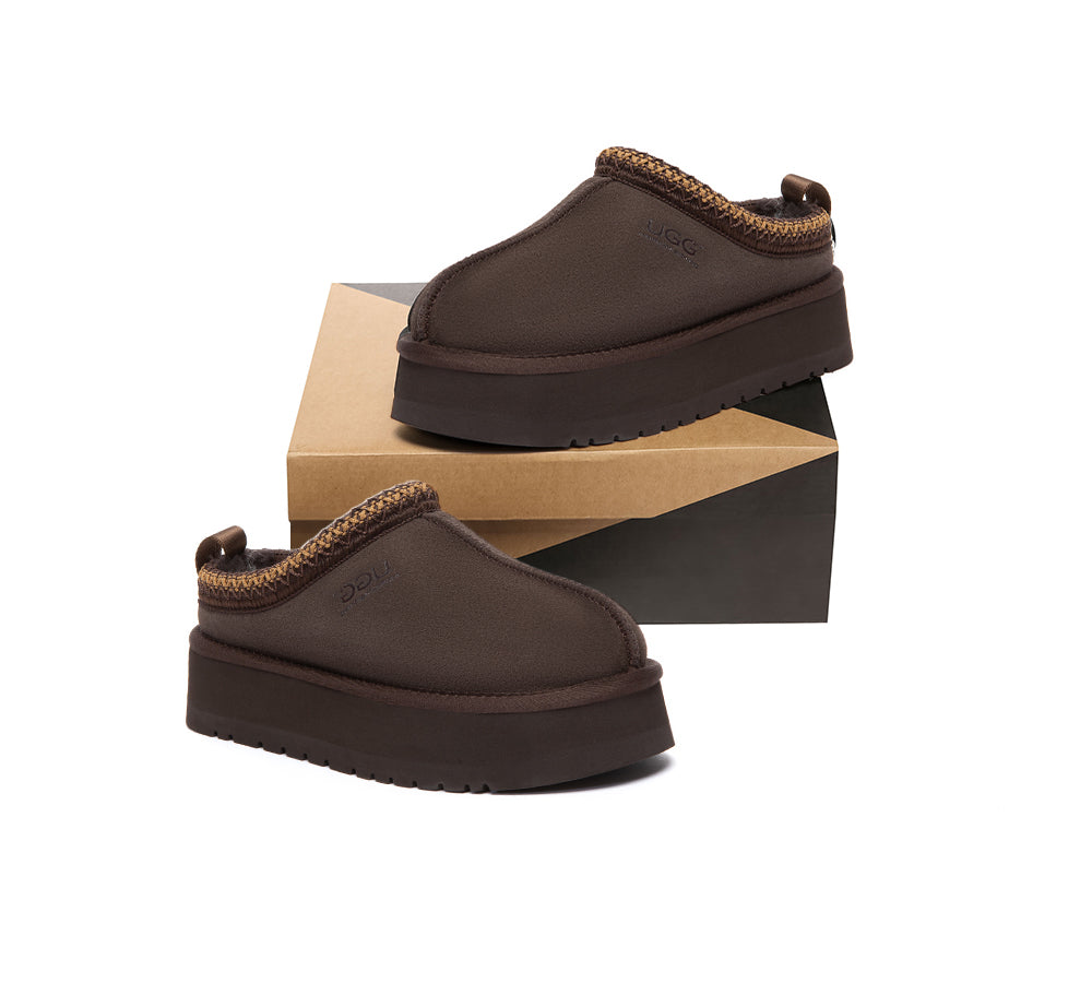AUSTRALIAN SHEPHERD® UGG Slippers Sheepskin Wool Ankle Platform Tazzy Tay UGG AUSTRALIAN SHEPHERD