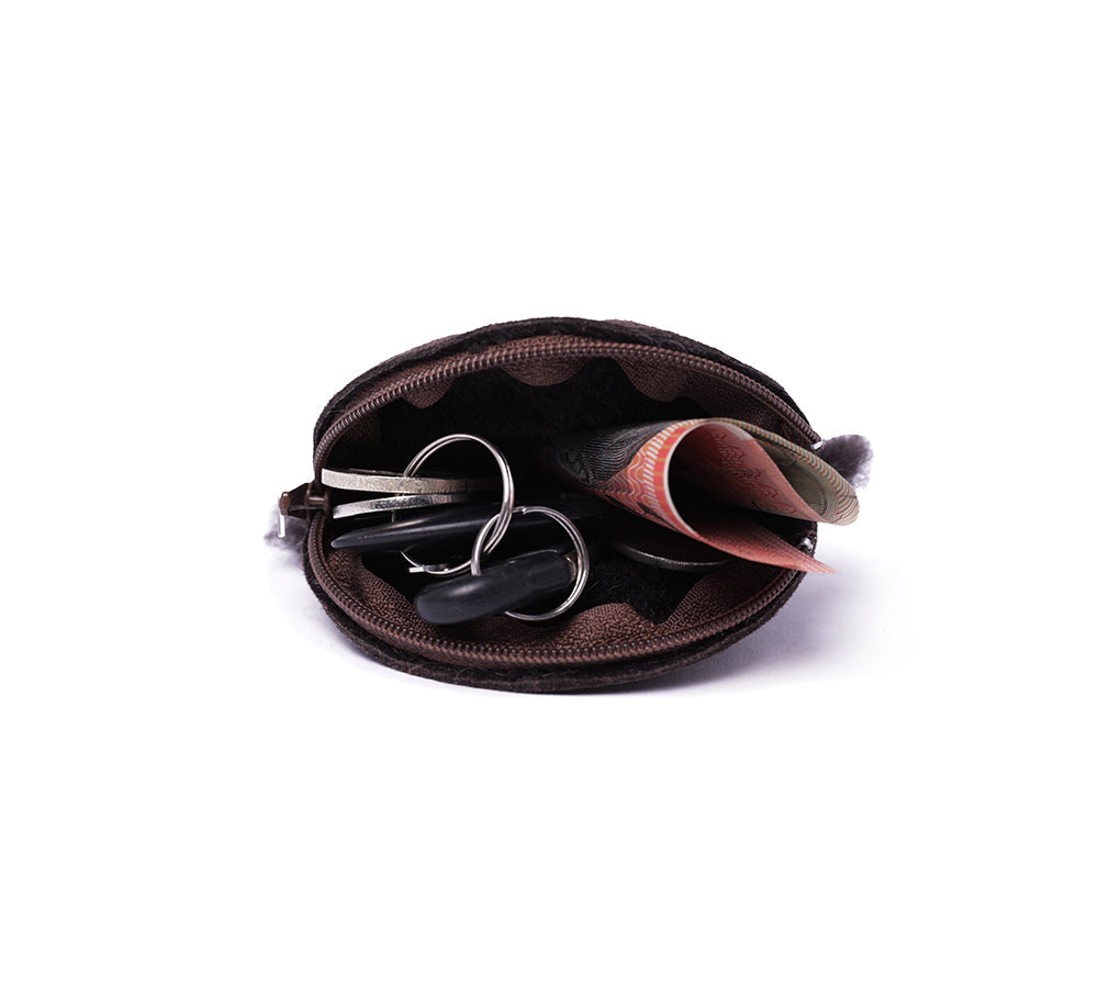 Purse - Urban UGG® Sheepskin Wool Fluffy Zip Purse