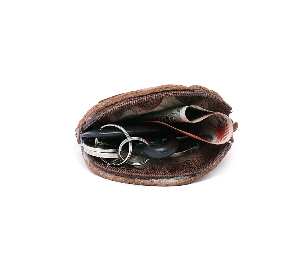 Purse - Urban UGG® Sheepskin Wool Fluffy Zip Purse