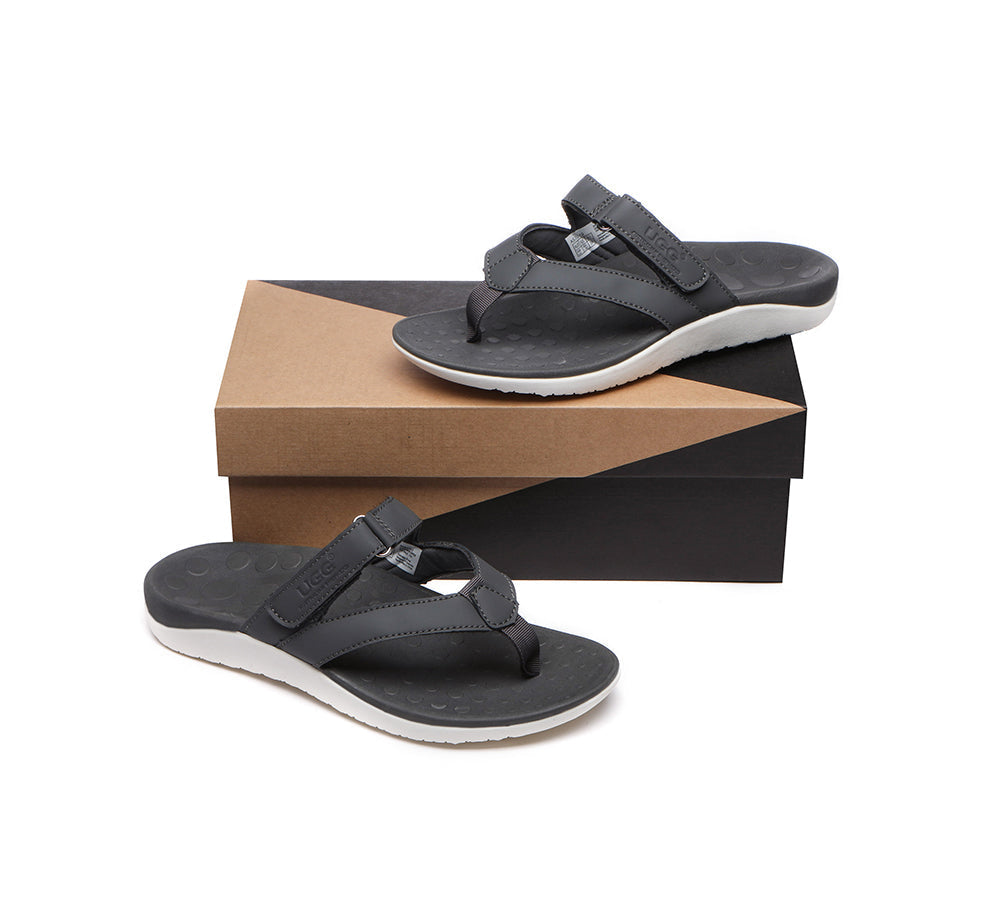 Sandals - Arch Support Hook And Loop Orthotic Thongs