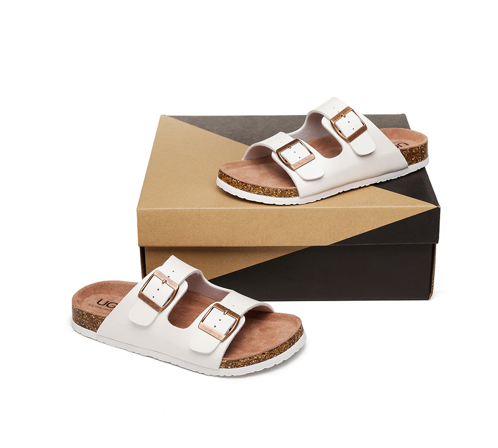 Sandals - AS UGG Summer Unisex Beach Slip-on Flats Sandal Slides Mick