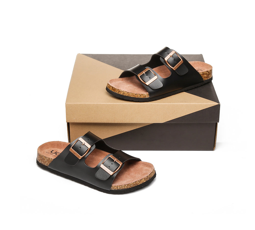Sandals - AS UGG Summer Unisex Beach Slip-on Flats Sandal Slides Mick