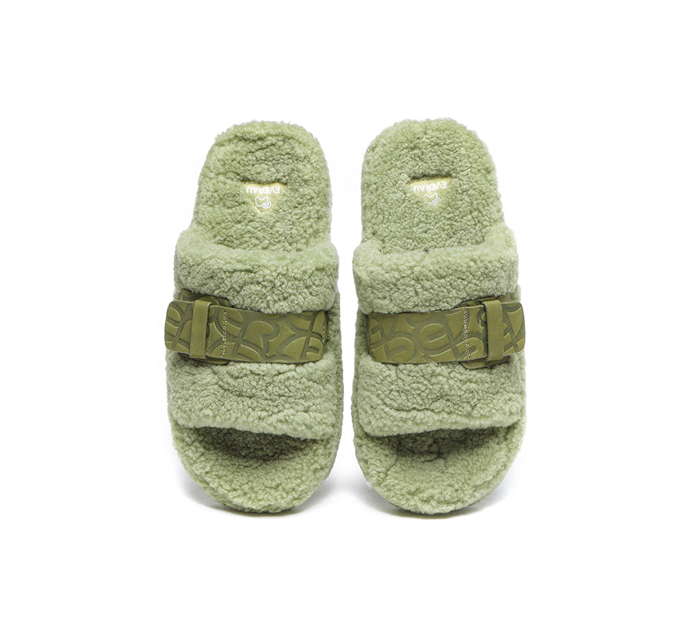 Slides - Curly Sheepskin Wool Slides Women Croft