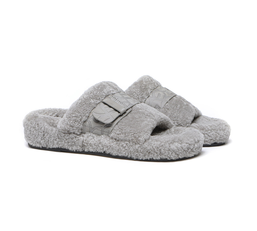 Slides - Curly Sheepskin Wool Slides Women Croft