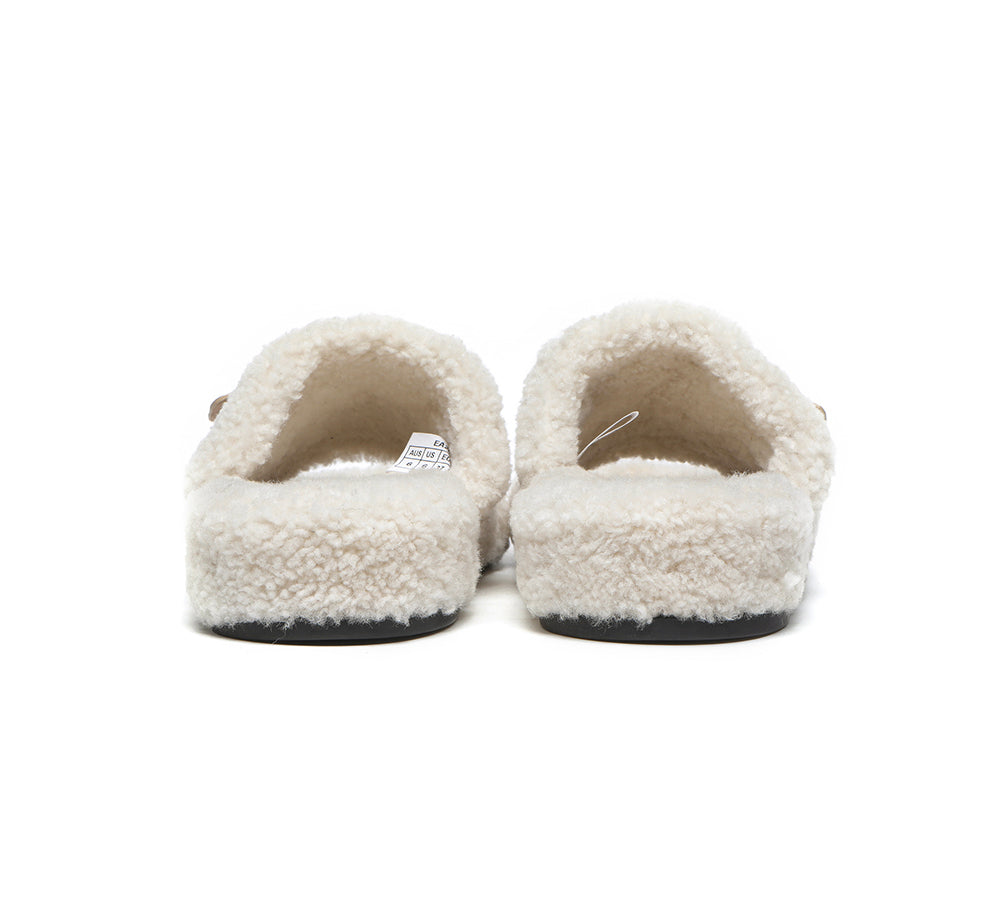 Slides - Curly Sheepskin Wool Slides Women Croft