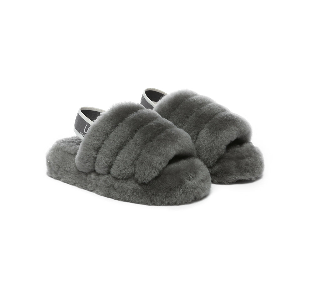 Slides - UGG Kids Fluffy Slides Slingback Puffy