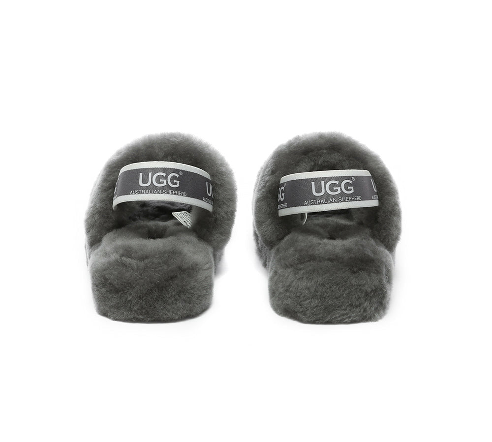 Slides - UGG Kids Fluffy Slides Slingback Puffy