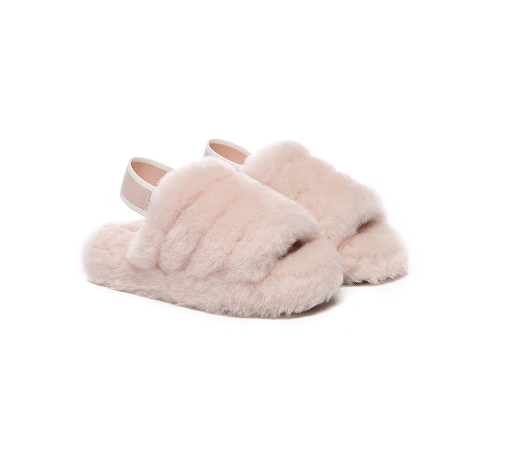 Slides - UGG Kids Fluffy Slides Slingback Puffy