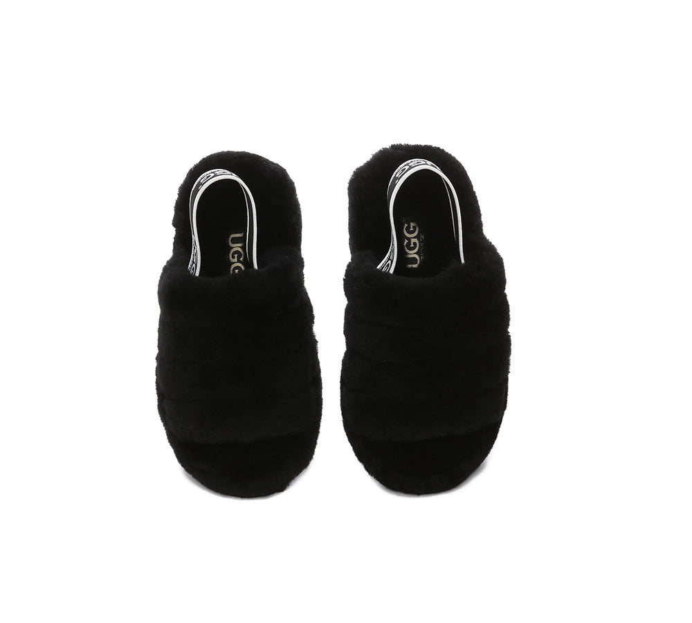 Slides - UGG Kids Fluffy Slides Slingback Puffy