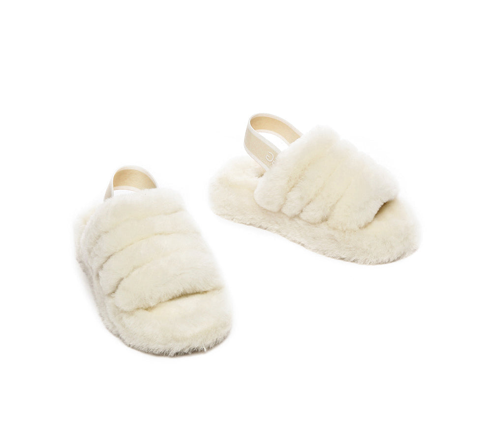 Slides - UGG Kids Fluffy Slides Slingback Puffy