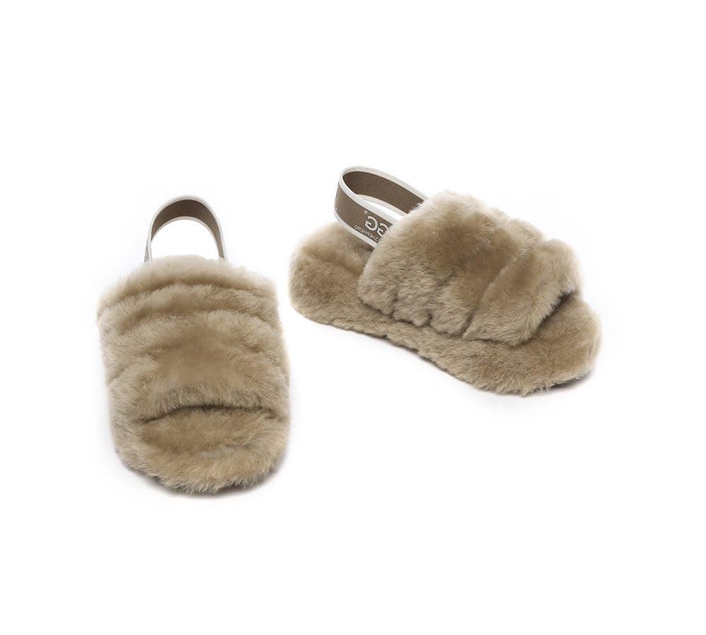 Slides - UGG Kids Fluffy Slides Slingback Puffy
