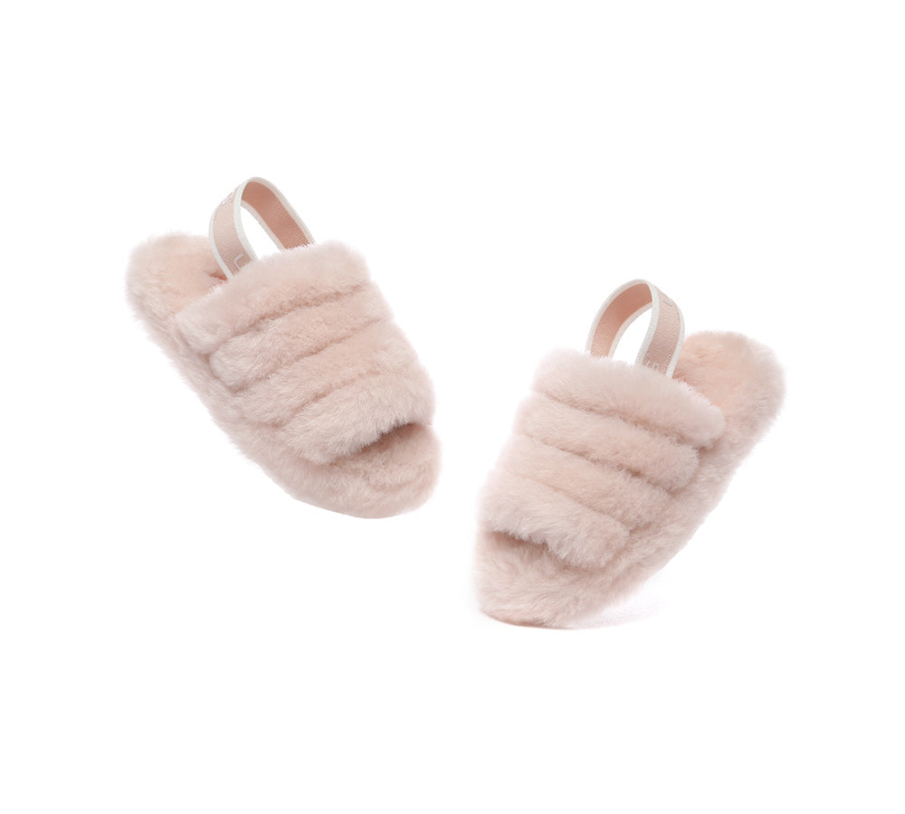 Slides - UGG Kids Fluffy Slides Slingback Puffy