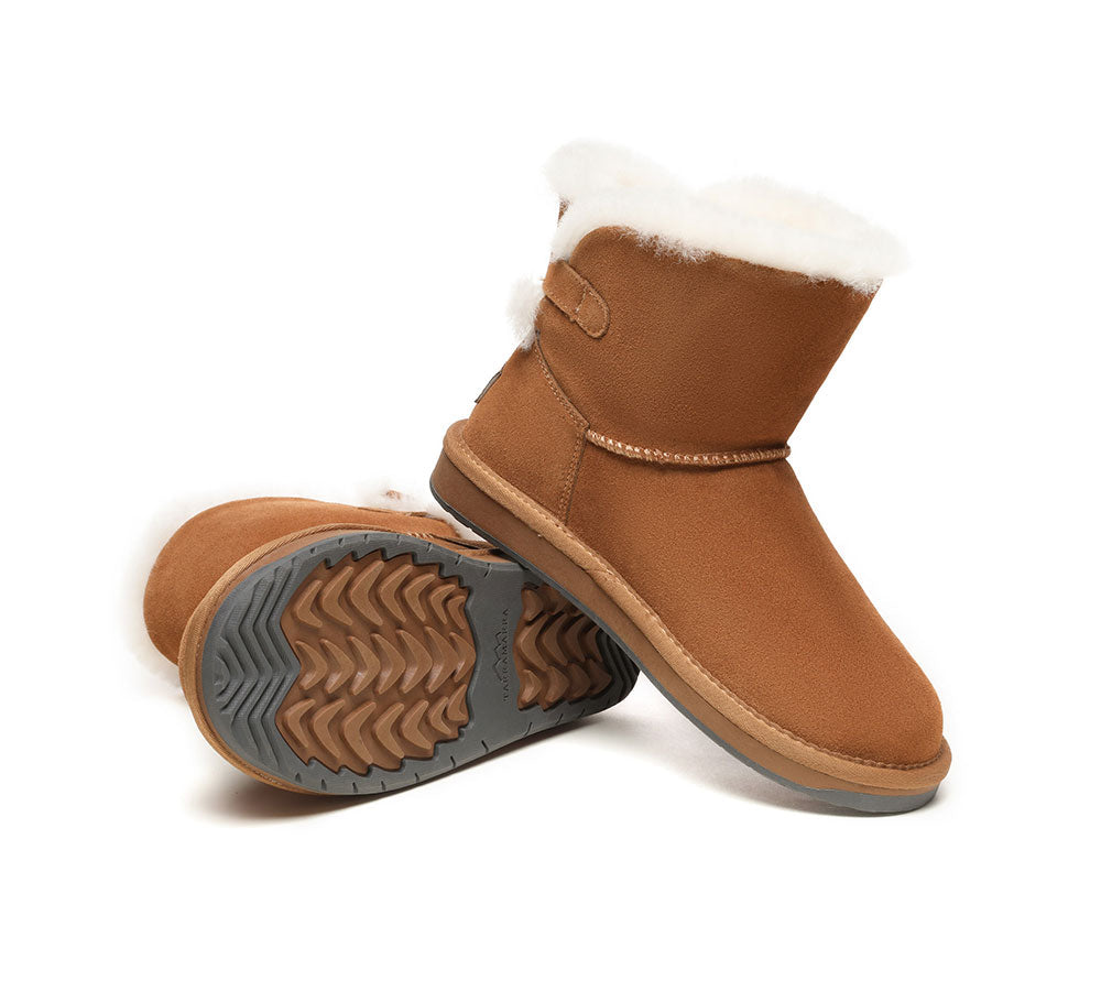 UGG Boots - Ankle Sheepskin Boots With Adjustable Strap Women Mariel