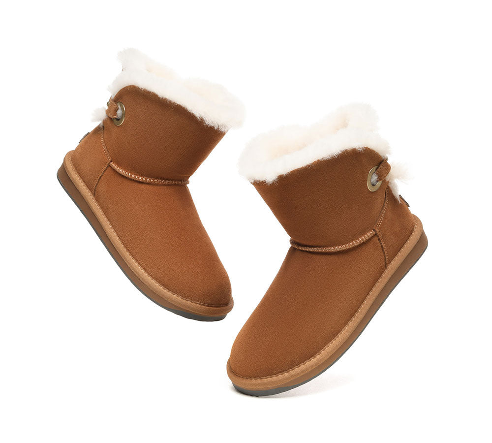 UGG Boots - Ankle Sheepskin Boots With Adjustable Strap Women Mariel