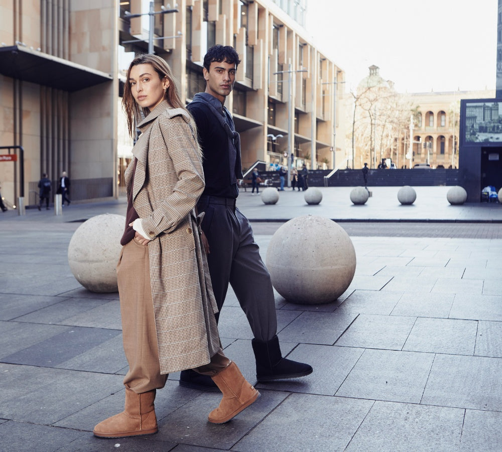 UGG Boots - AUSTRALIAN SHEPHERDยฎ UGG Boots Double Face Sheepskin Wool Short Classic