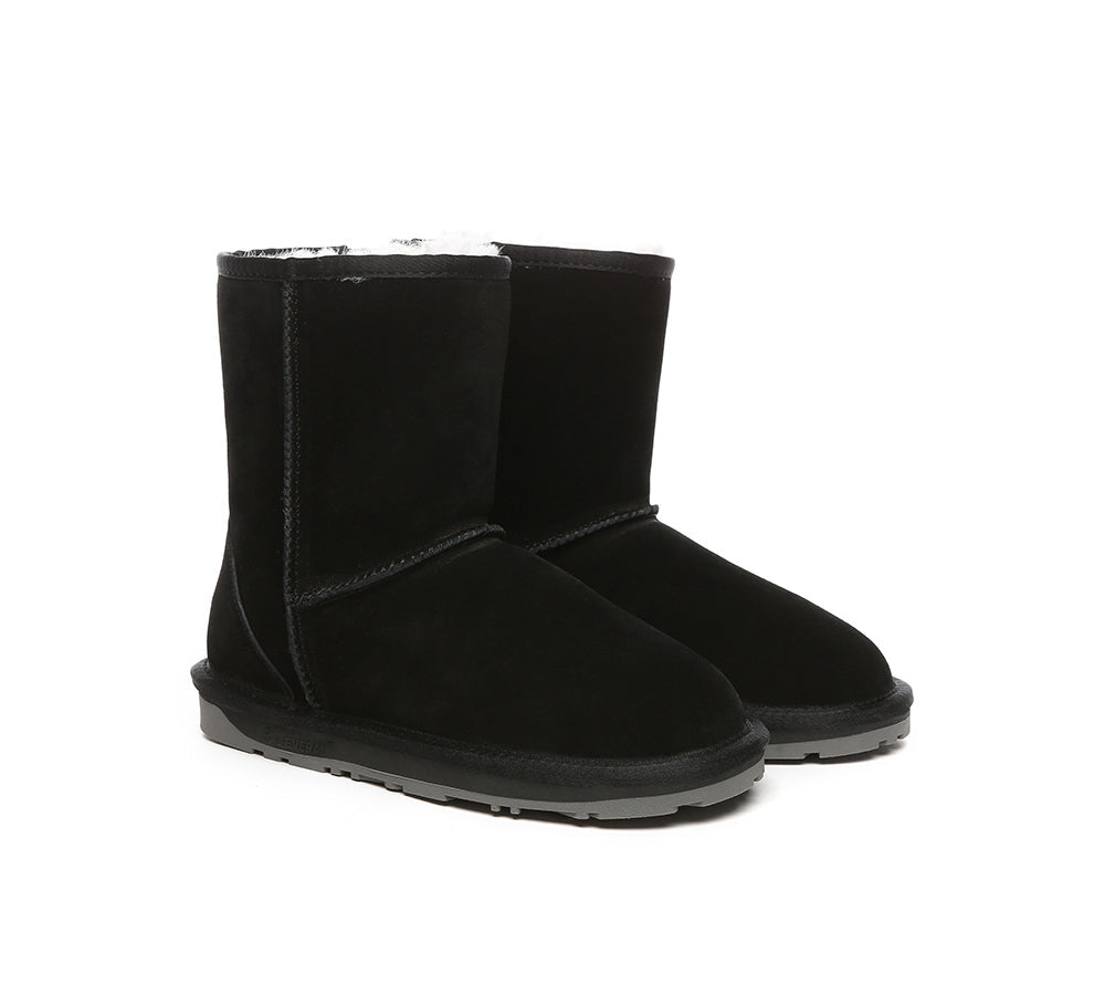 UGG Boots - EVERAU® UGG Sheepskin Wool Mid Calf Boots Short Classic Suede