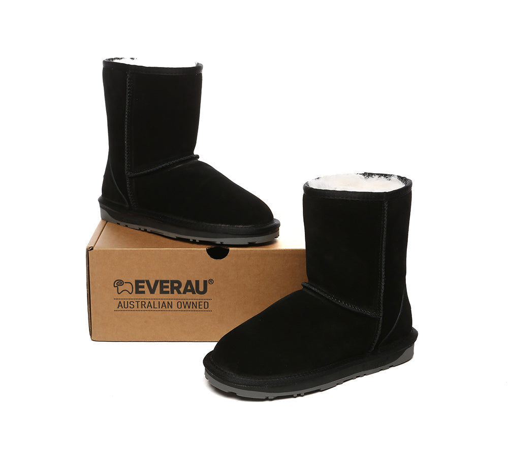 UGG Boots - EVERAU?? UGG Sheepskin Wool Mid Calf Boots Short Classic Suede