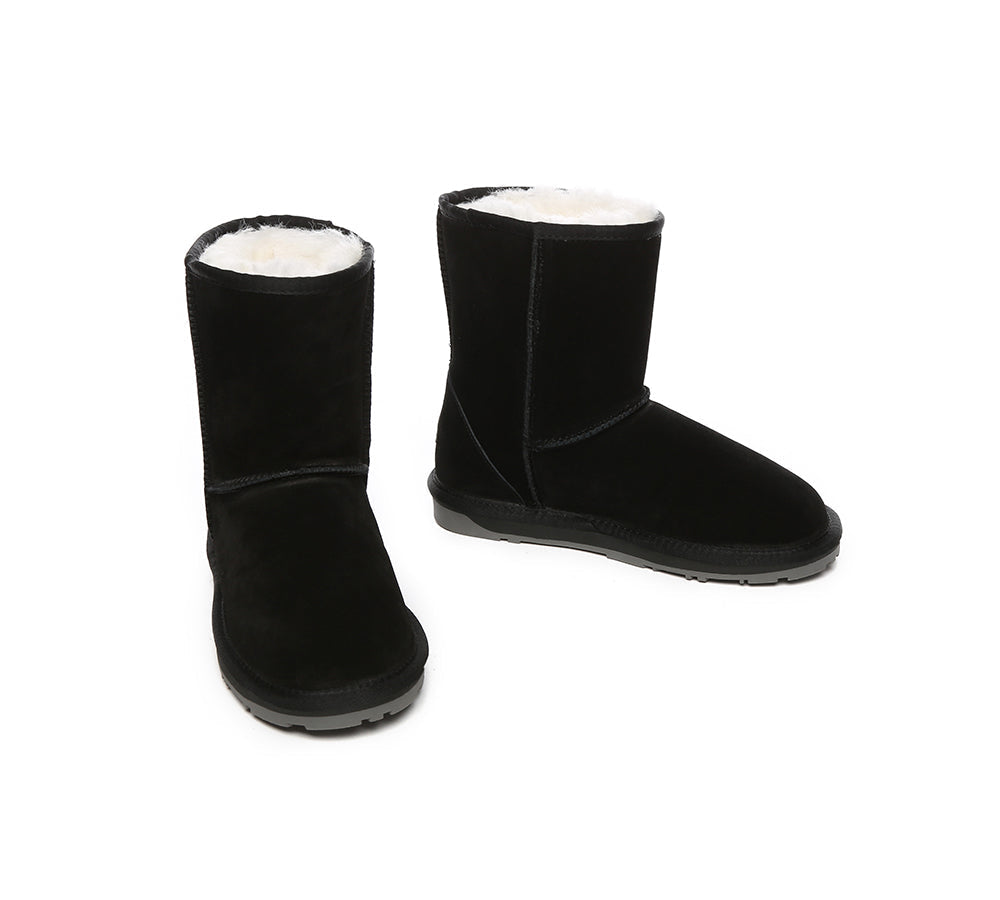 UGG Boots - EVERAU?? UGG Sheepskin Wool Mid Calf Boots Short Classic Suede