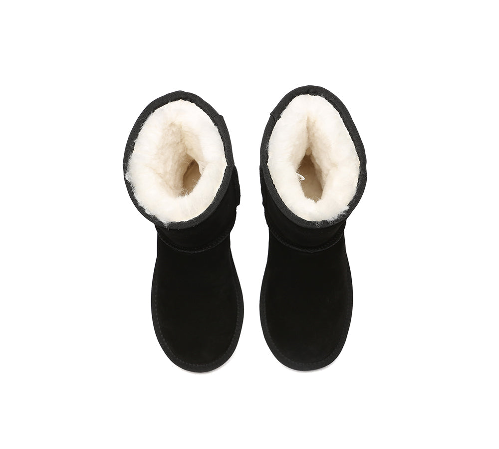 UGG Boots - EVERAU?? UGG Sheepskin Wool Mid Calf Boots Short Classic Suede