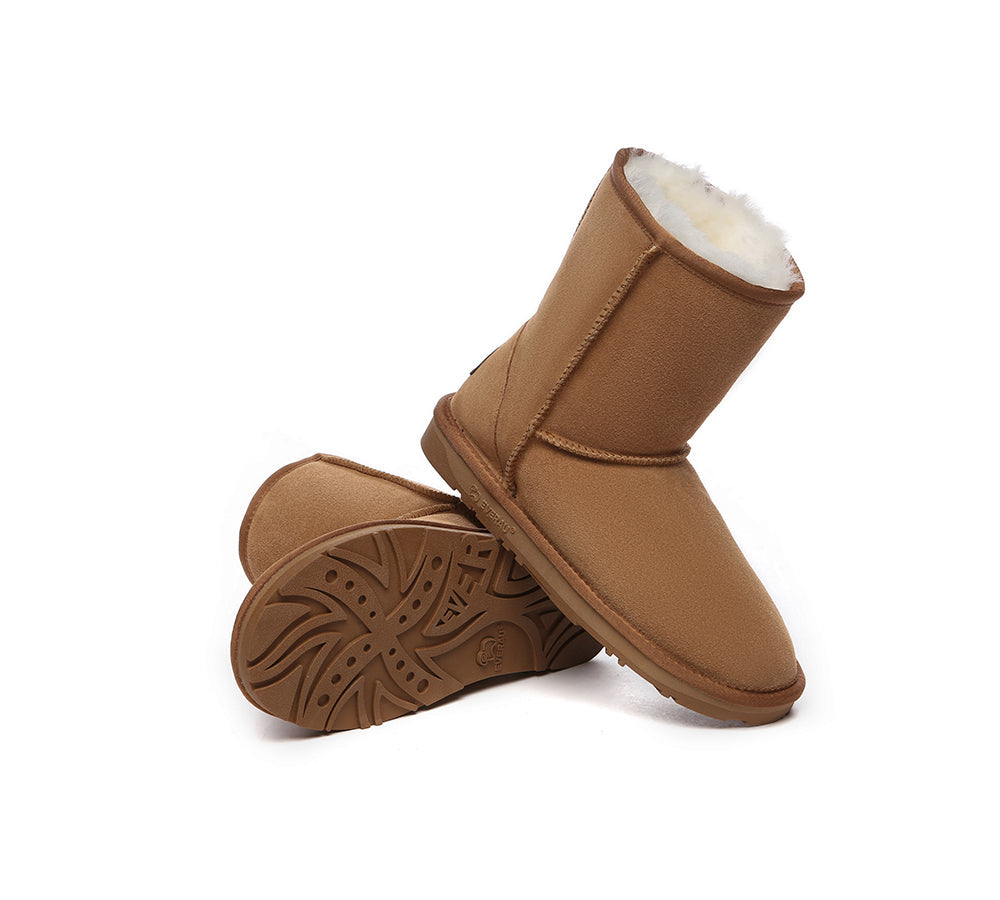 UGG Boots - EVERAU?? UGG Sheepskin Wool Mid Calf Boots Short Classic Suede