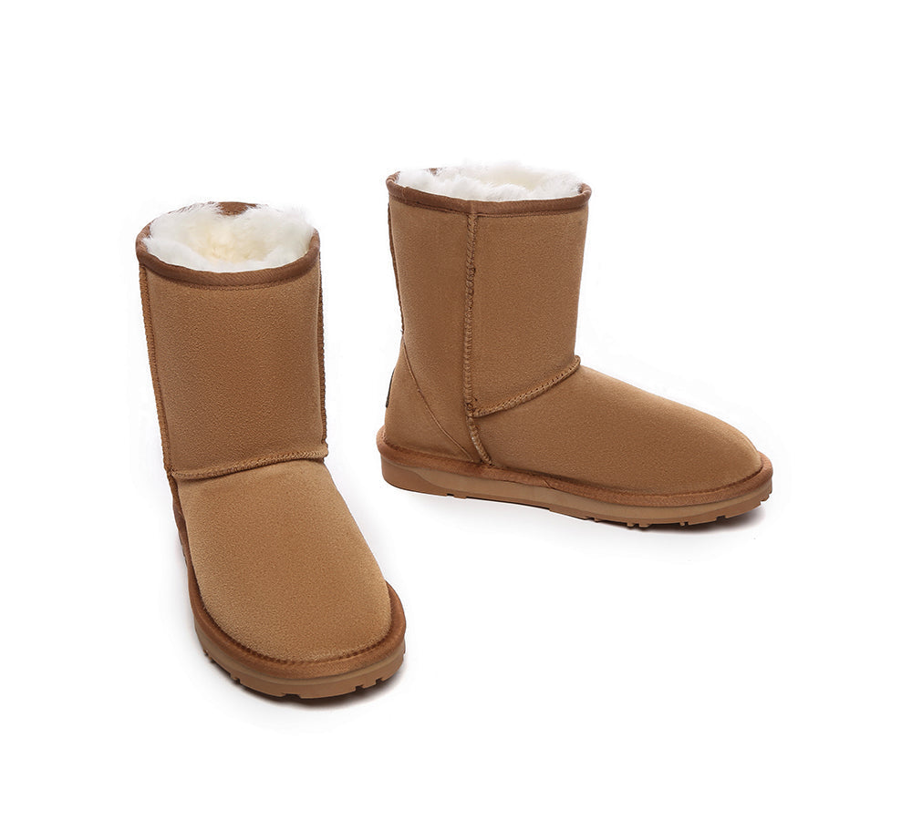 UGG Boots - EVERAU?? UGG Sheepskin Wool Mid Calf Boots Short Classic Suede