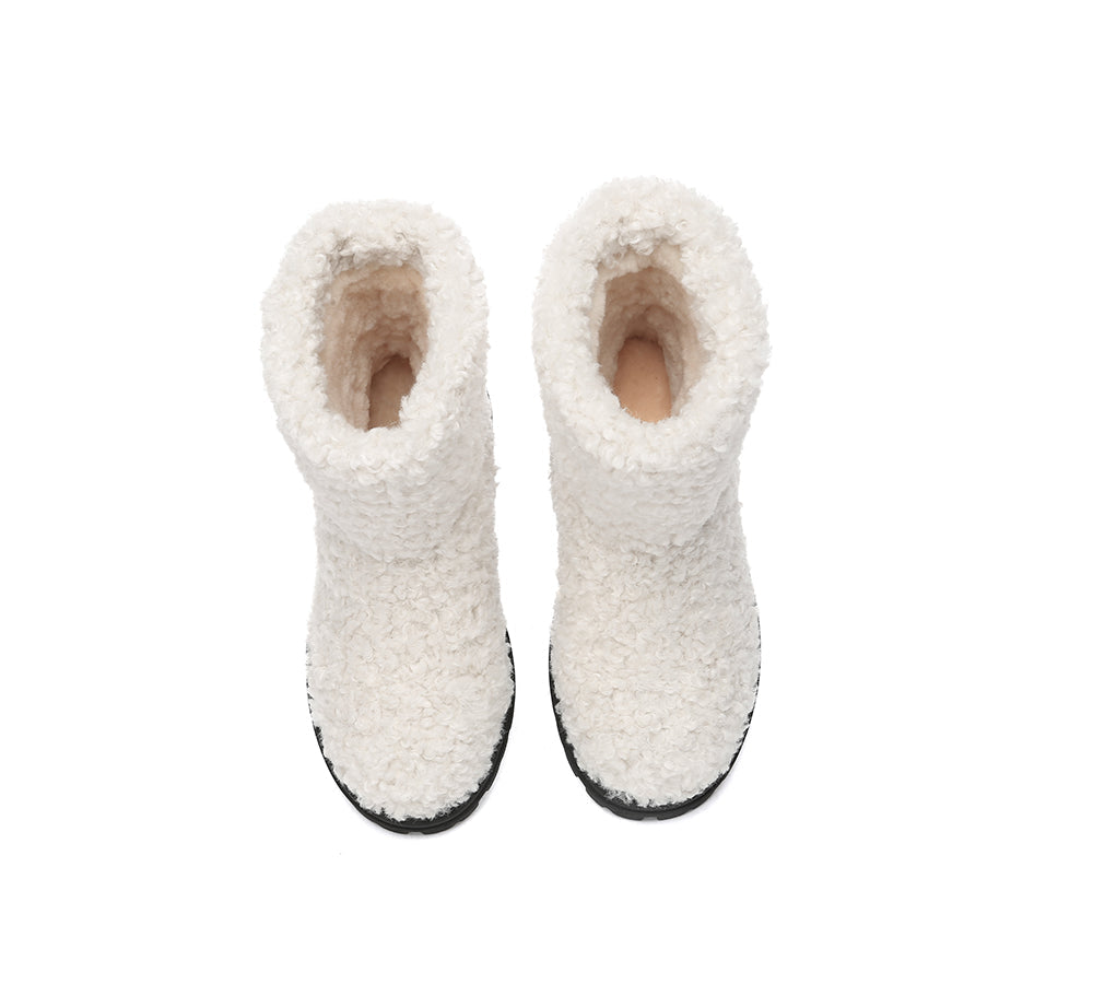 UGG Boots - EVERAU® UGG Sheepskin Wool Plush Adjustable Drawstring Boots Peggy